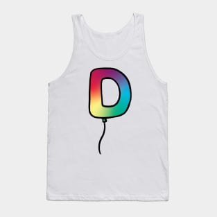 Initial Monogram Balloon Letter D Tank Top